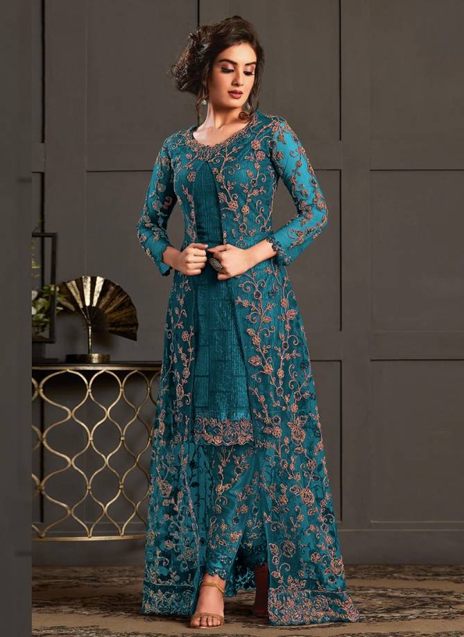 Vipul Latest Stylish Fancy Designer Festive Wear Floral Design Pattern Heavy Butterfly Net with Embroidery Salwar Suit Collection